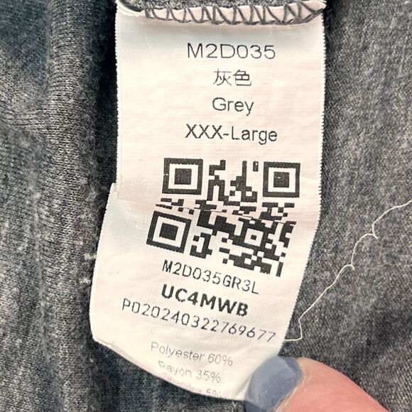 3X Heathered Gray Criss Cross V Neck Tee Crossover Neck Short Sleeve Knit Top - Picture 7 of 8